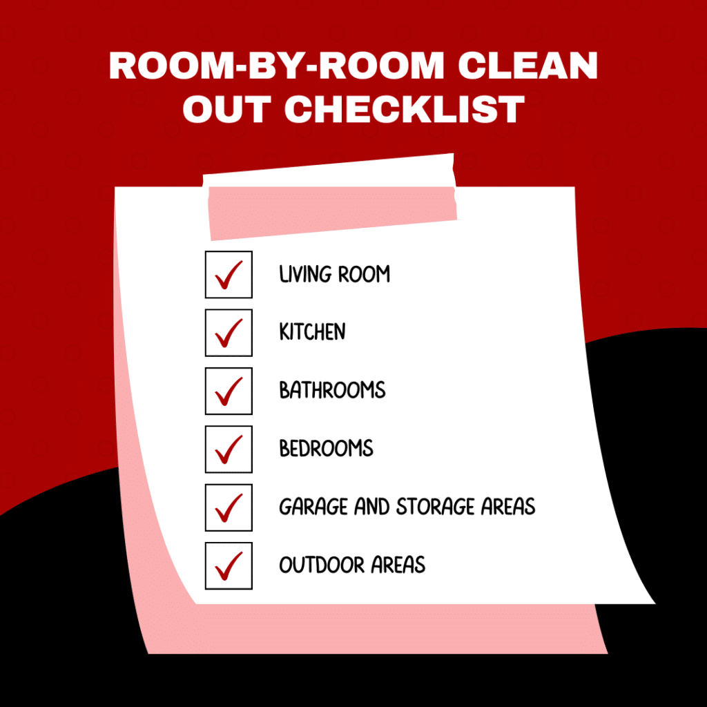 Room-by-Room Clean Out Checklist