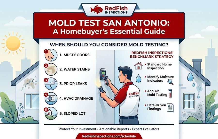 mold testing San Antonio, mold inspection San Antonio, home inspection for mold San Antonio, moisture inspection San Antonio