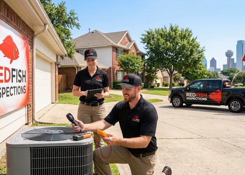 RedFish inspector reviewing attic conditions during a Dallas home inspection