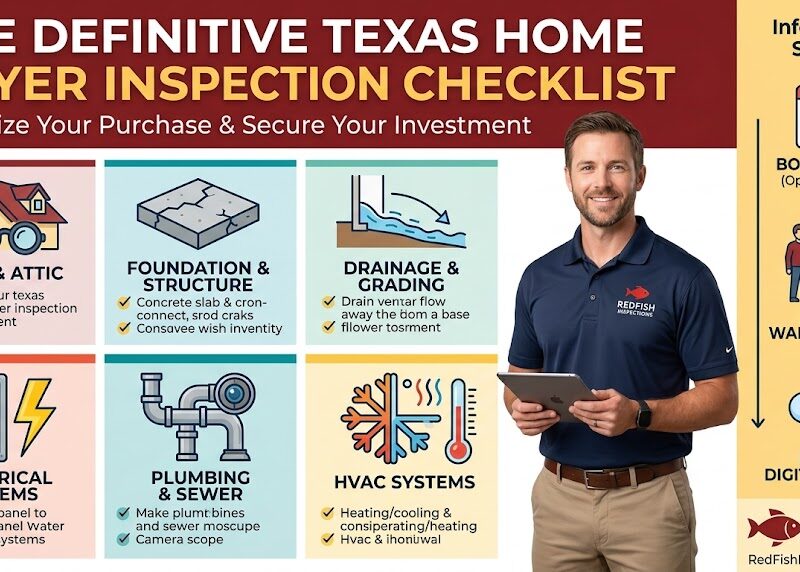 Texas home buyer home inspection checklist to understand what inspectors look for before closing on a home.