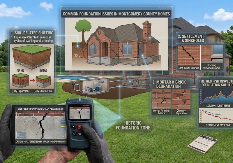 Redfish Inspection - Common Foundation Issues in Montgomery County Homes