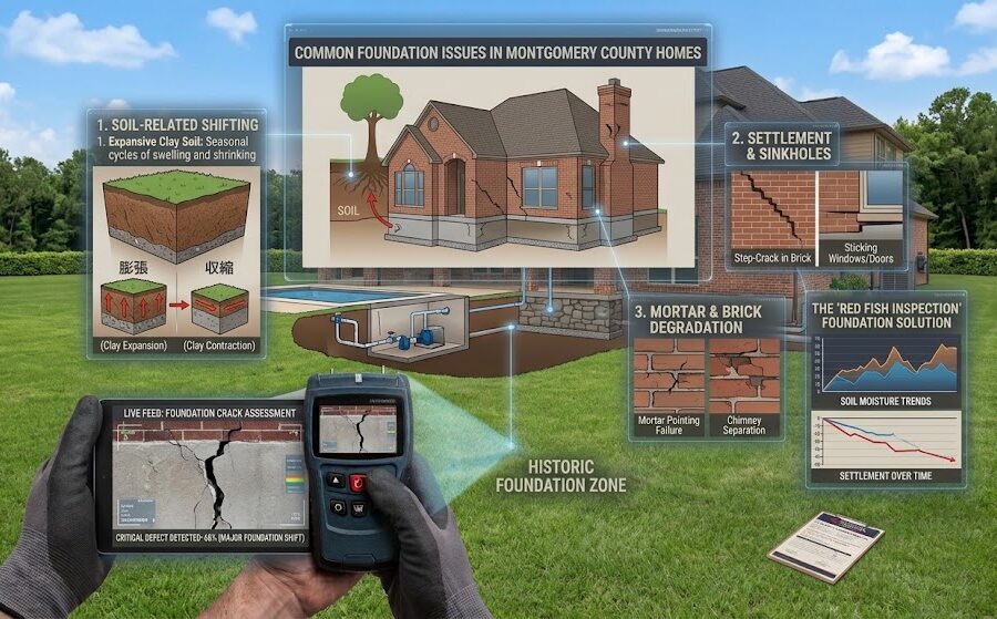 Redfish Inspection - Common Foundation Issues in Montgomery County Homes