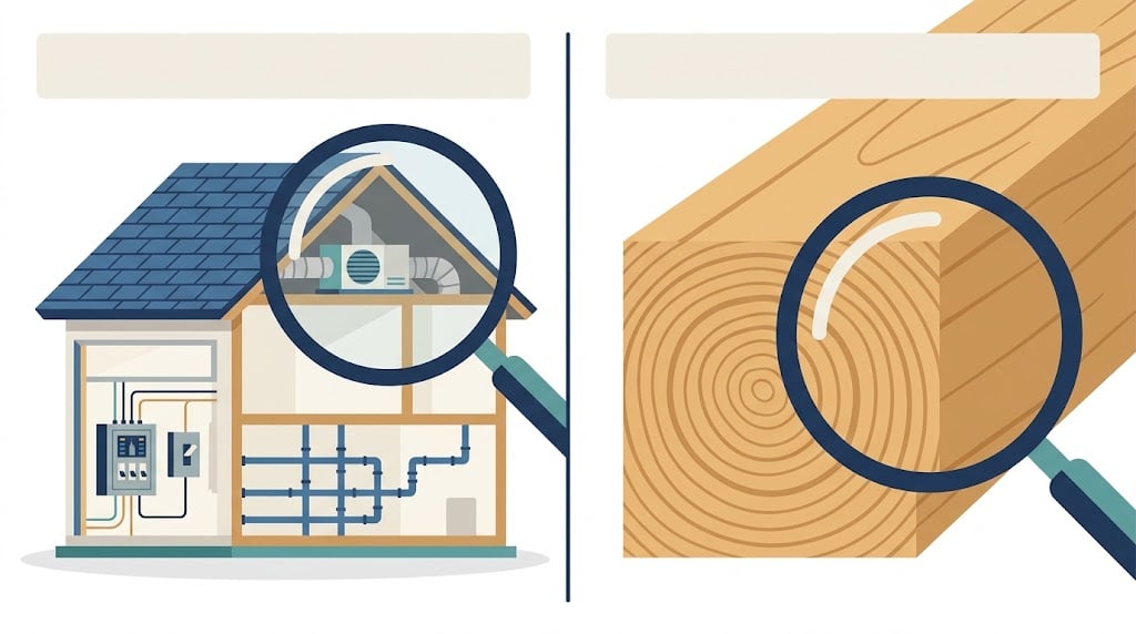 Comparison of a general home inspection and a specialized termite inspection for home purchase decisions