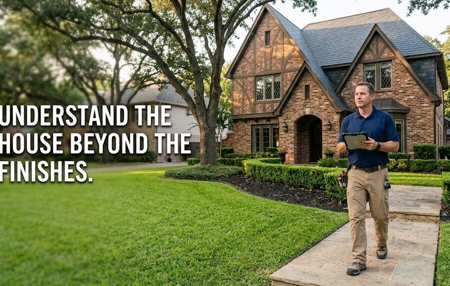 Highland Park home inspector evaluating a luxury residence in Highland Park, Texas